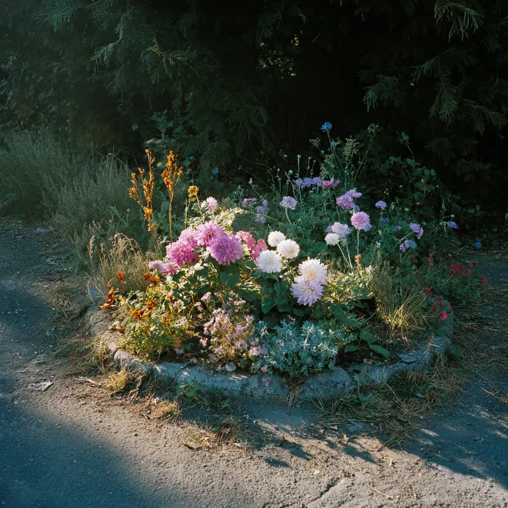 A garden bed where the planting feels unresolved